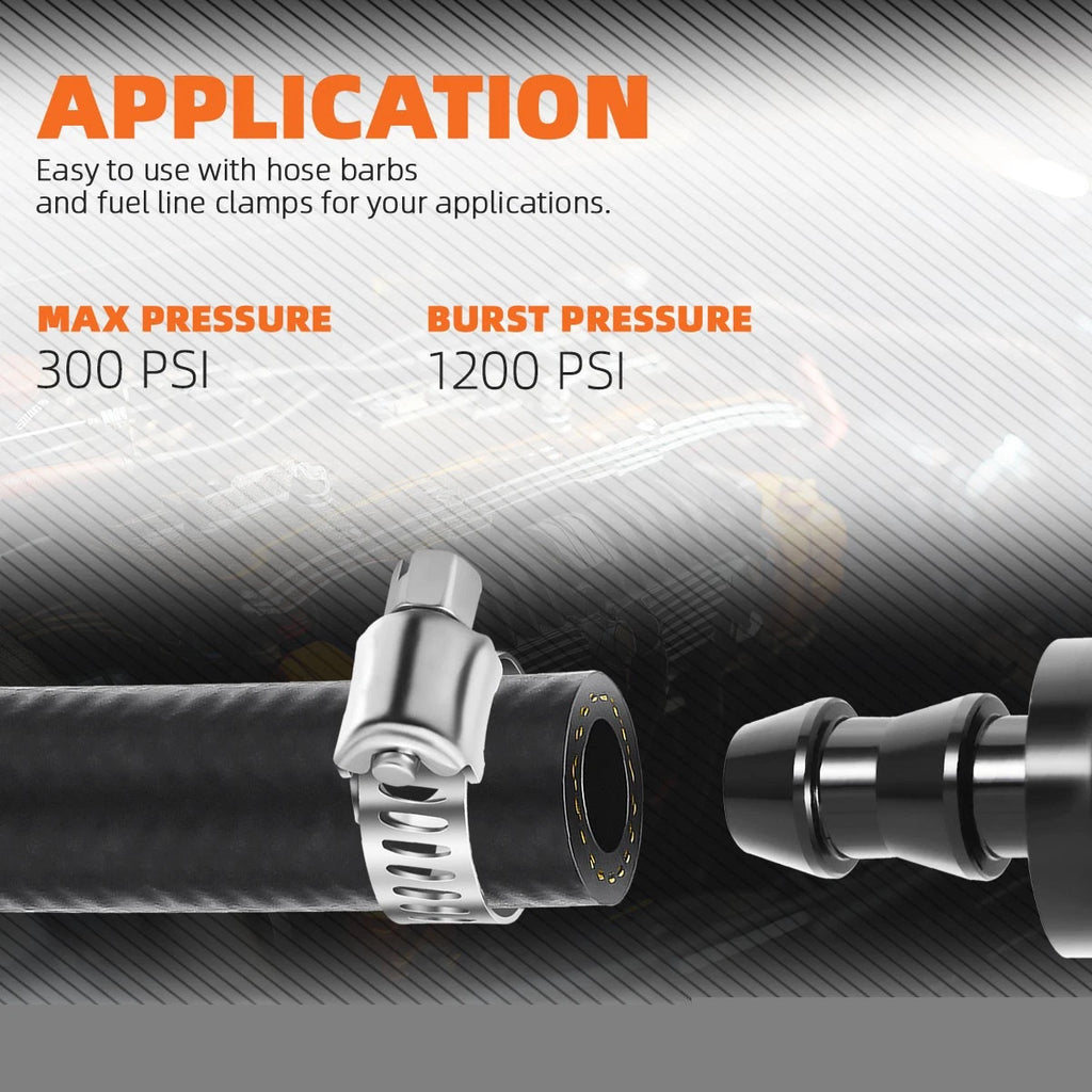 5 Feet 5AN Rubber Braided Diesel Gasline Fuel Line Hose