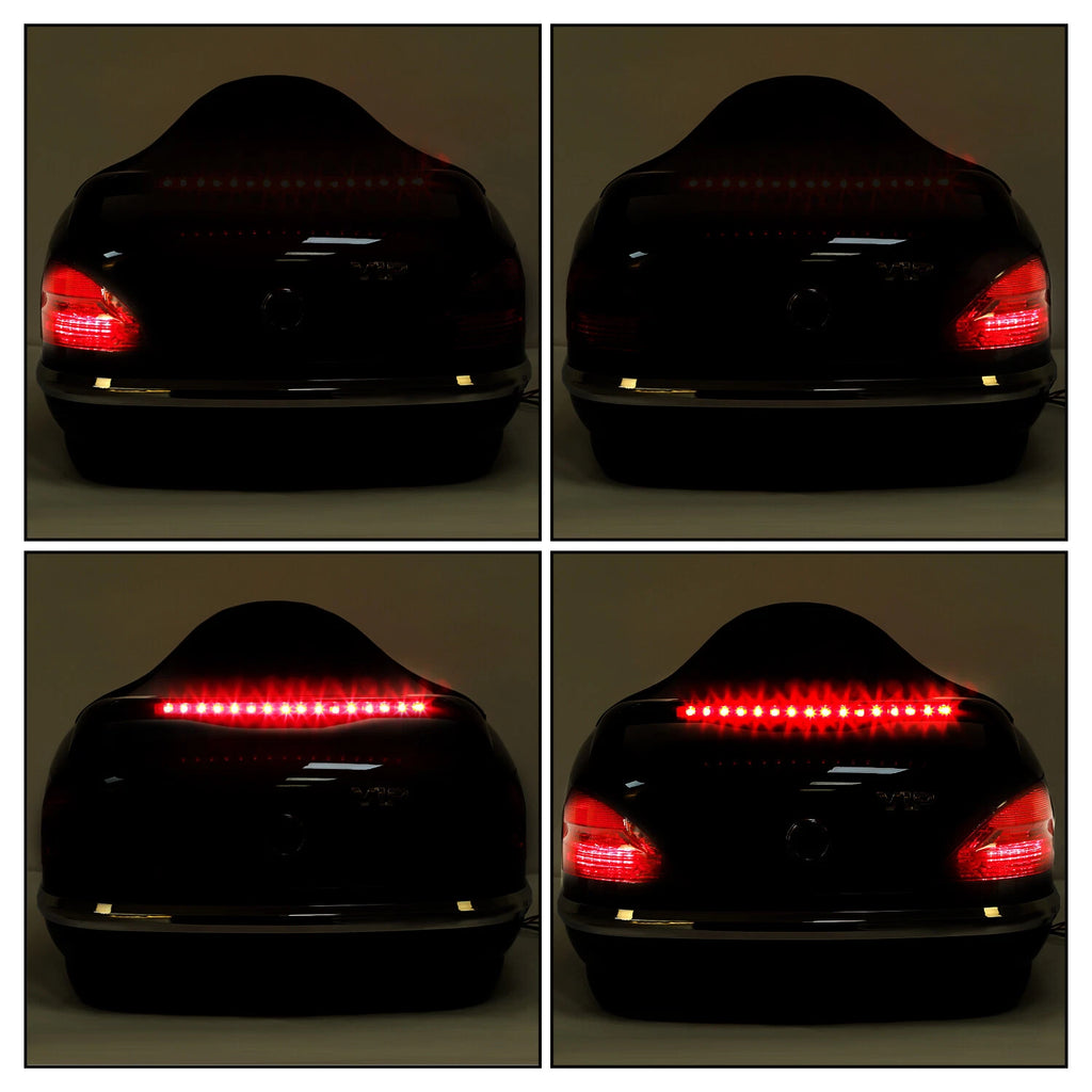 VIP Style Universal Motorcycle Trunk Tail Box Luggage w/ Light for Honda