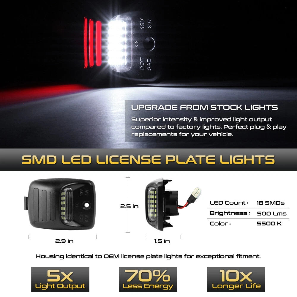 LED License Plate Light for Toyota Tacoma Tundra (2005–2015)