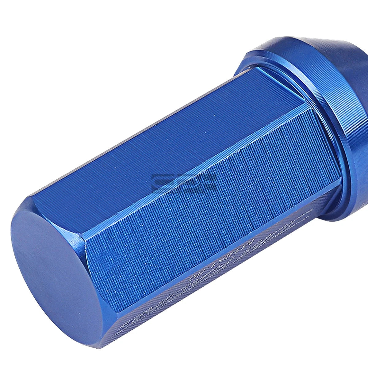 20 PCS Closed End M12x1.5 50mm Tall Blue Aluminum Lug Nuts + Adapter