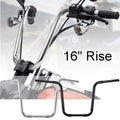 16" Black Chrome Rise Hanger Handle Bar for Harley Sportster XL