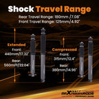 Complete Lowering Shocks Set for Ford F-150 2WD (1997–2004) 3" Front 6" Rear Drop