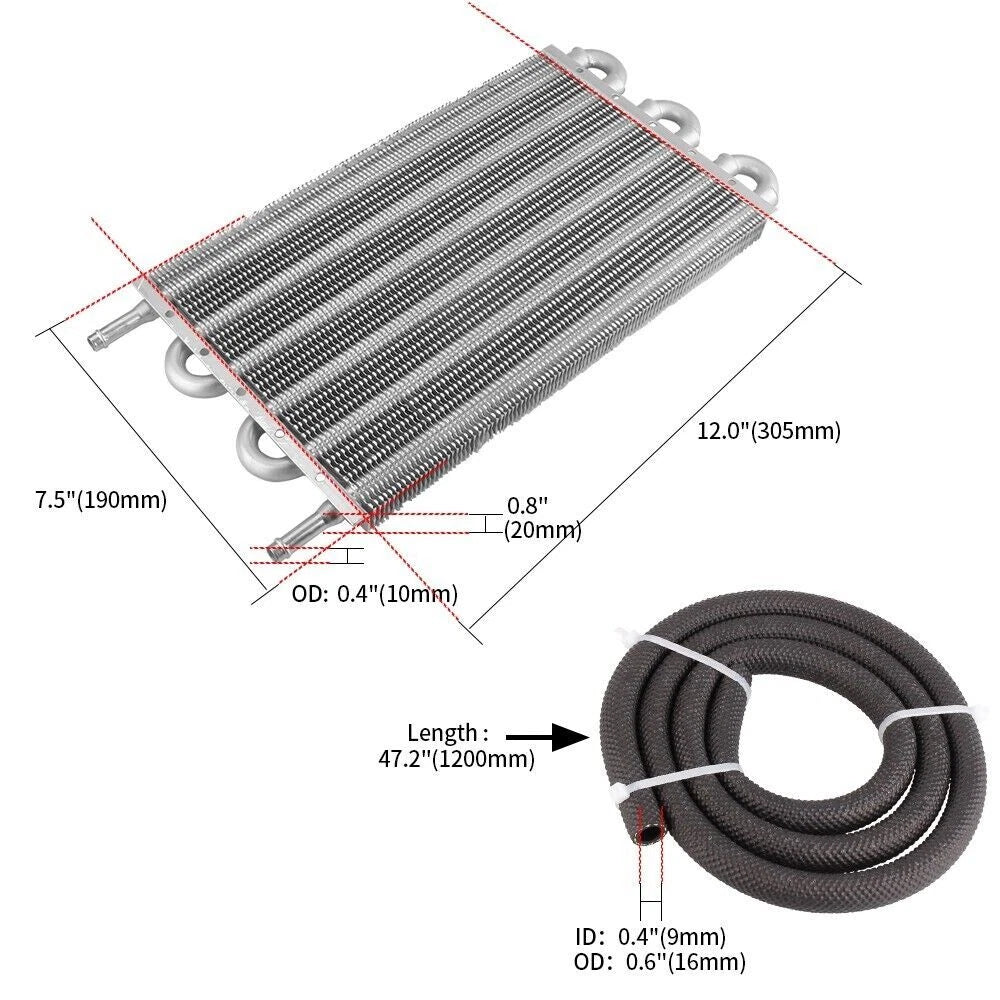 6 Rows Aluminum Transmission Oil Cooler for Auto-Manual Radiators