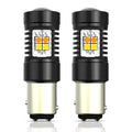 2X 1157 LED Turn Signal Light Bulbs for AUXITO (DRL Amber White)