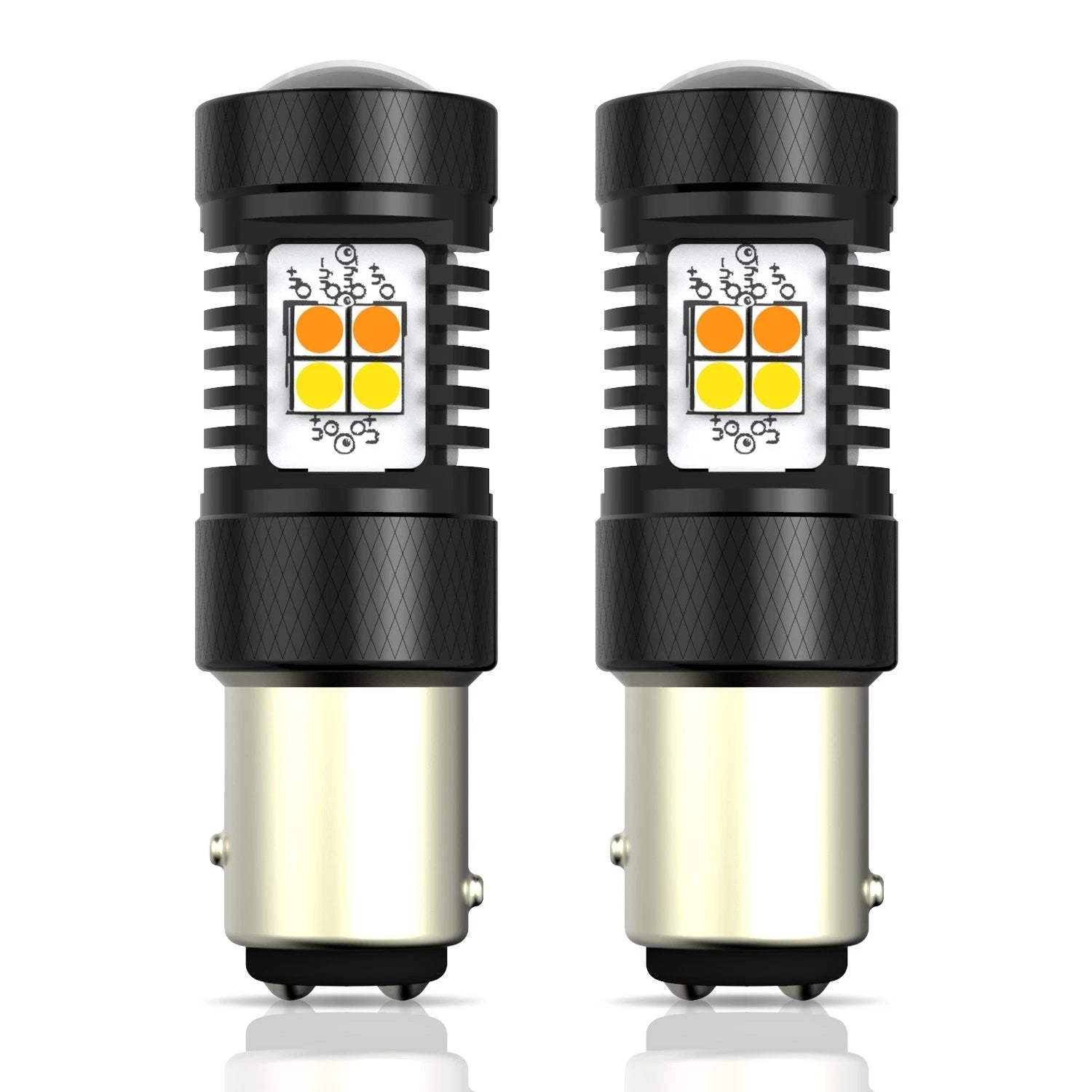 2X 1157 LED Turn Signal Light Bulbs for AUXITO (DRL Amber White)