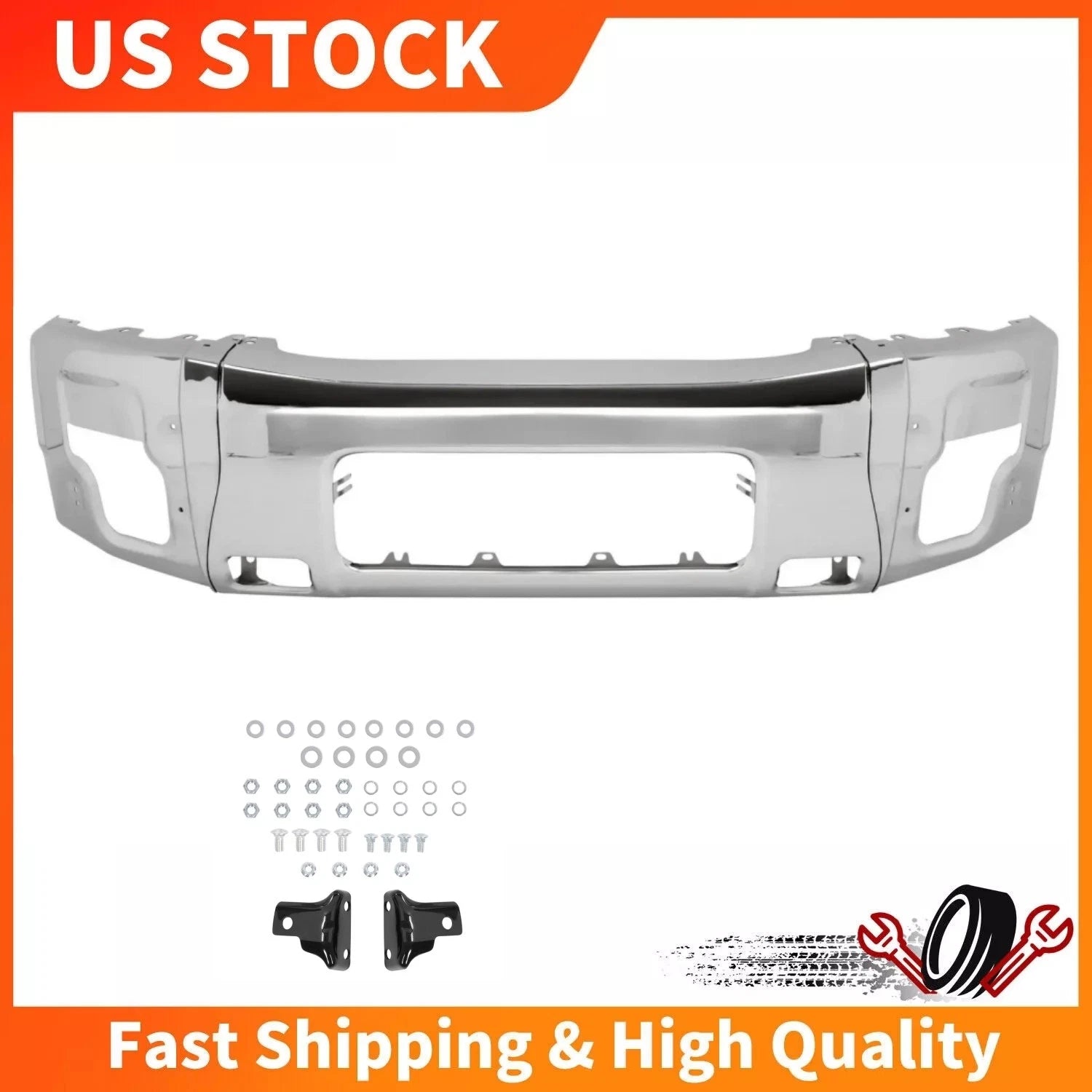 Front Bumper Face Bar for Nissan Titan Armada (2004–2015) Chrome