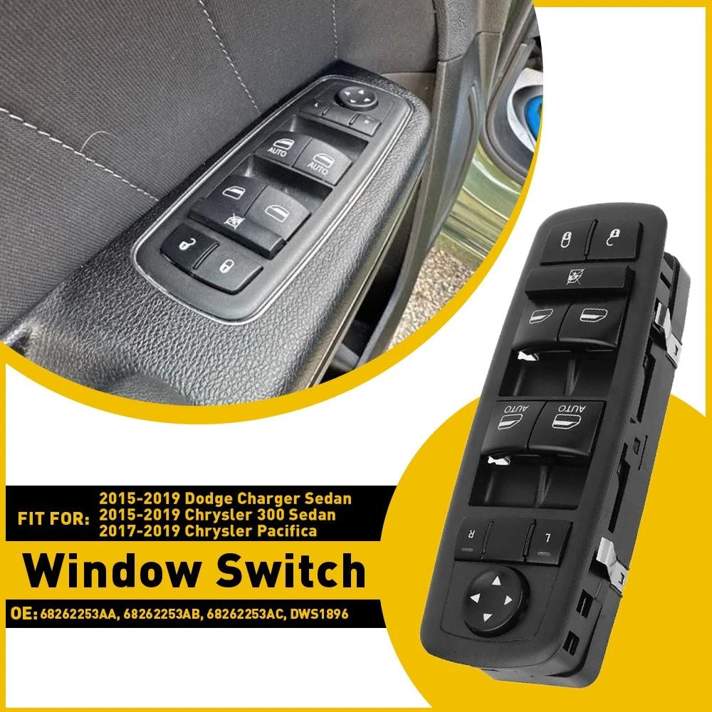 Power Mirror Window Control Switch for Chrysler 300, Pacifica, Charger (2005–2023)