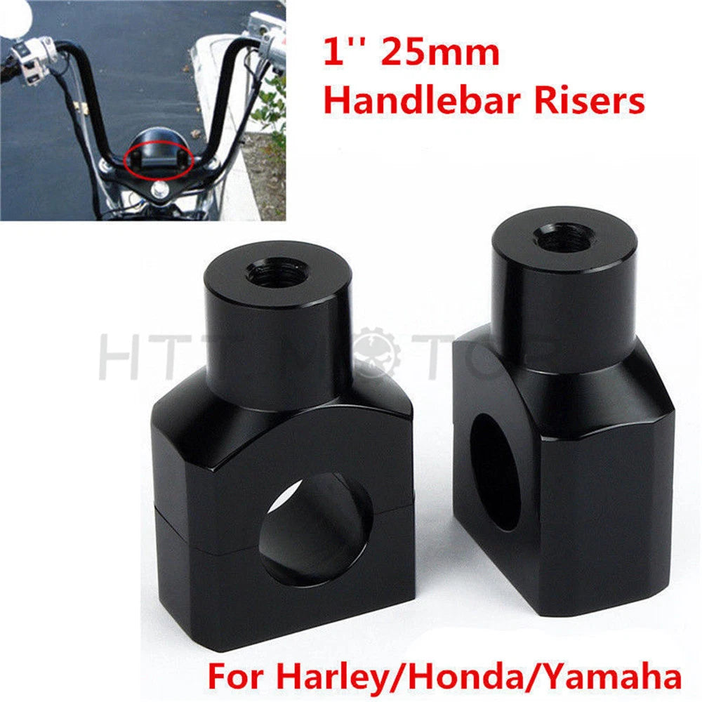1'' Handlebar Risers Clamp for Harley Fatboy Dyna Sportster Touring (1991–2023)