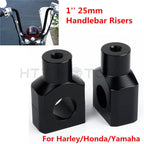 1'' Handlebar Risers Clamp for Harley Fatboy Dyna Sportster Touring (1991–2023)