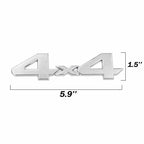 Chrome 4x4 Rear Trunk Emblem Badge Sticker for Dodge Ram 1500-3500 (2010-2020)