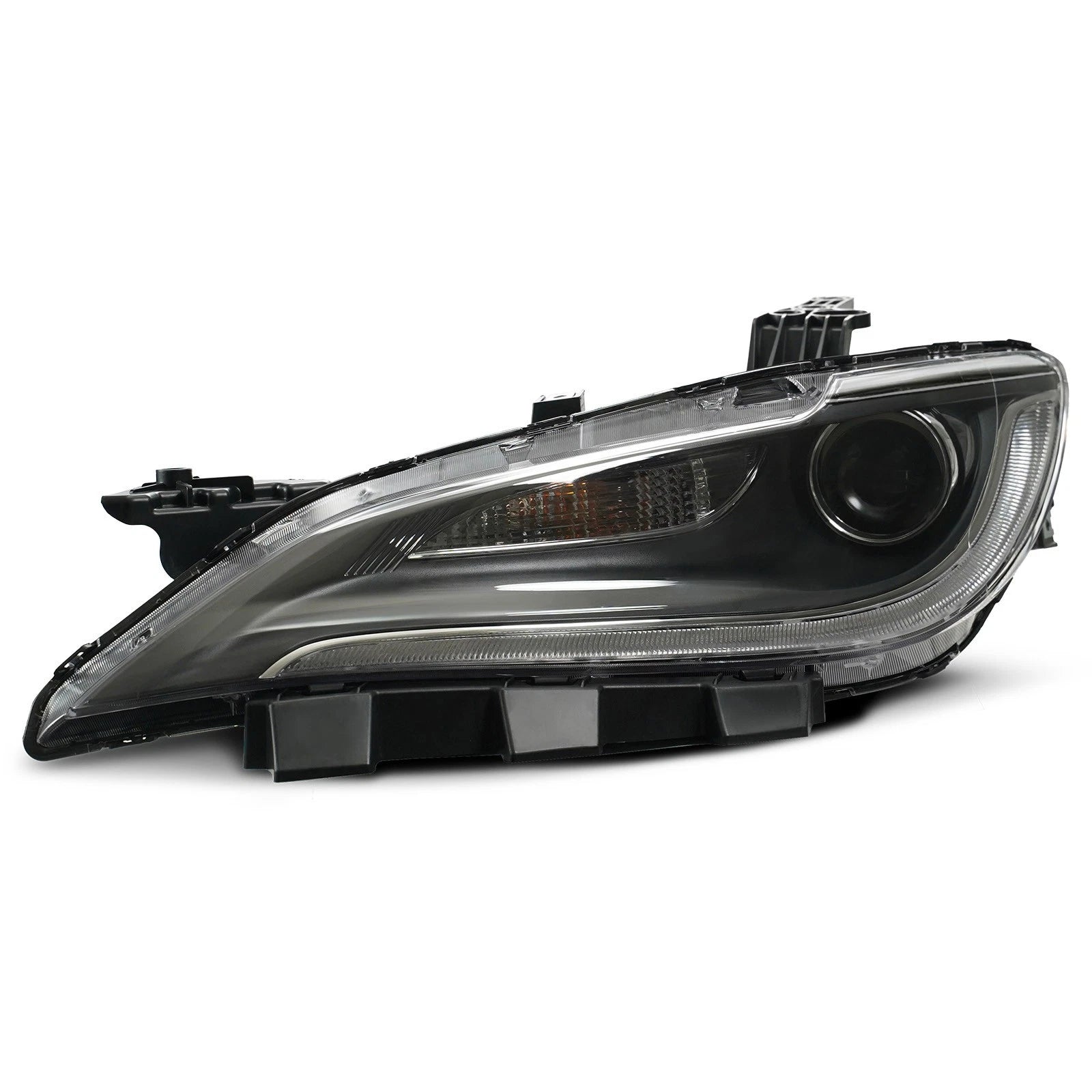 Halogen Headlight with LED DRL for Chrysler 200 (2015–2017) - Chrome, 8 Pins, Left