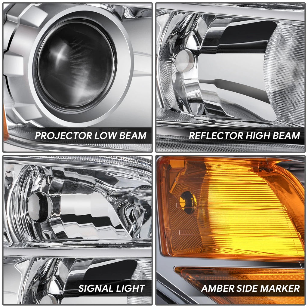 Right Passenger Side Chrome Housing Headlight for Honda Pilot (2006–2008)