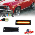 Smoked Lens Amber LED Side Marker Lights for Chevy Nova (1970–1974)