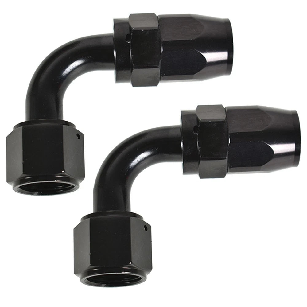 2X 10AN 90° Fuel Swivel Fitting Hose End Adaptor for Automotive Applications