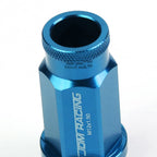 20X M12 X 1.5 Locking Lug Nut Set for Racing Wheels - Light Blue