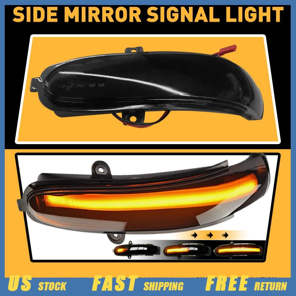 Dynamic LED Side Mirror Indicator Lights for Benz W203 C-Class (2000–2007)