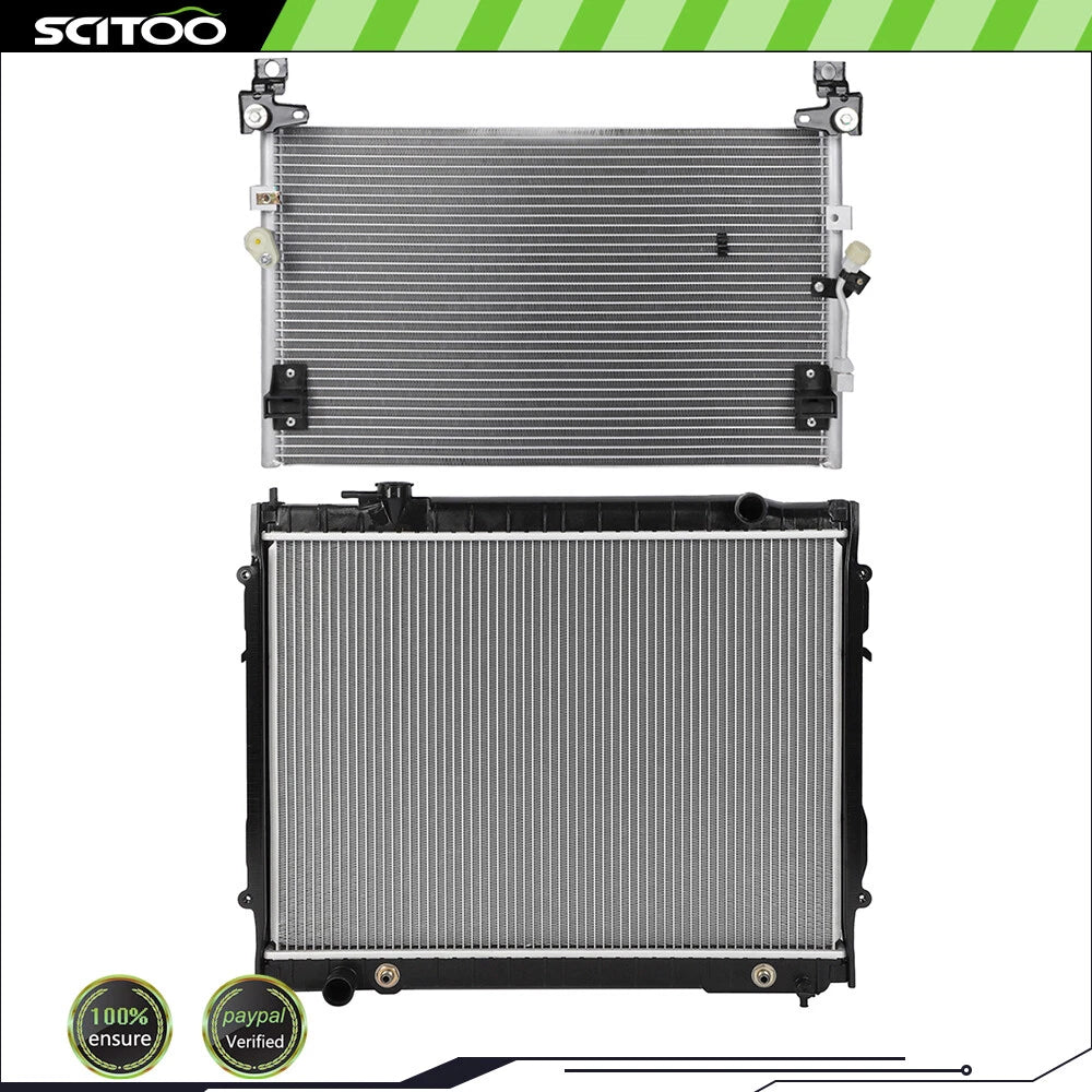 Radiator & A/C Condenser for Toyota Tacoma 1998–2000 2.4L 4899 1778