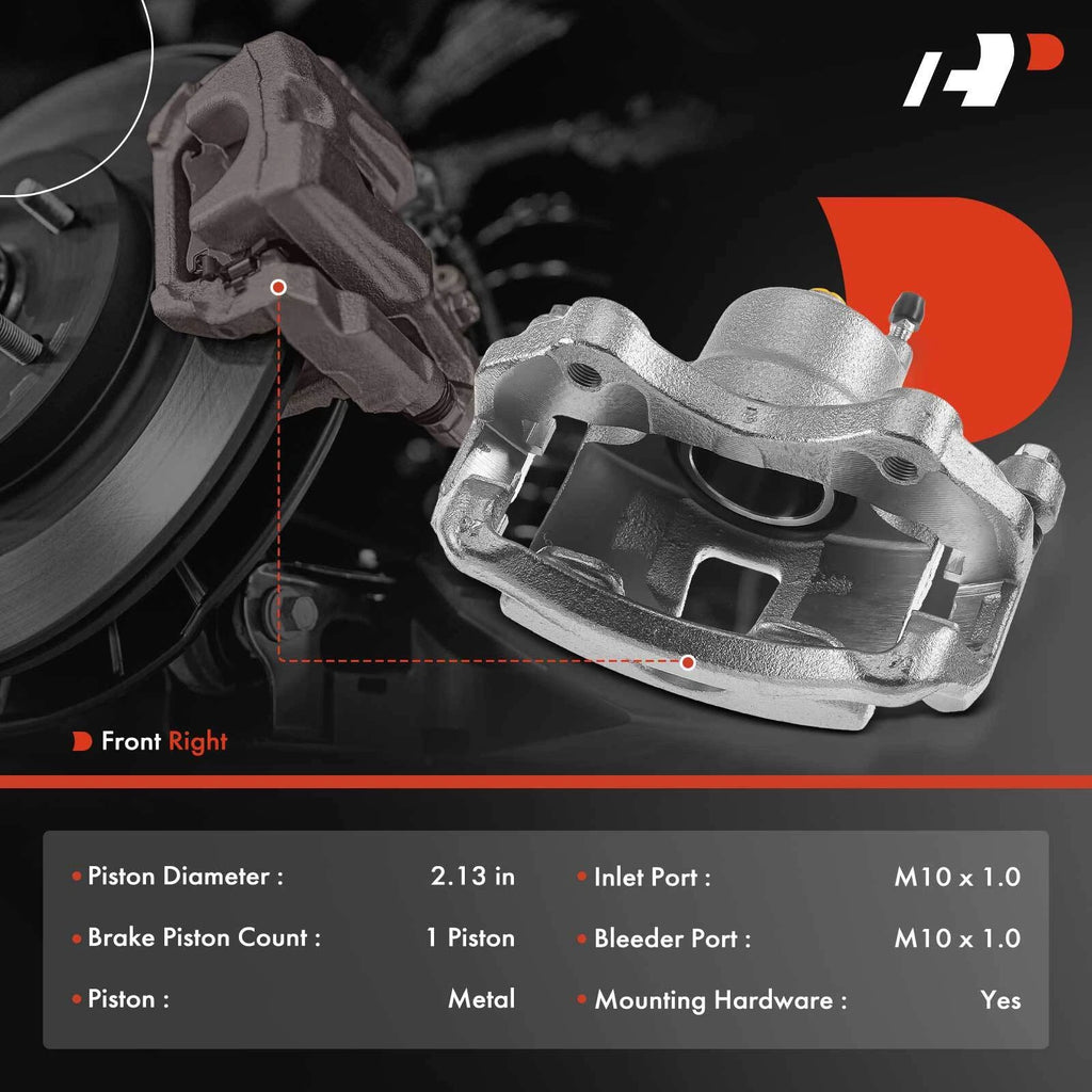 Front Right Brake Caliper with Bracket for Nissan Versa (2008-2011)