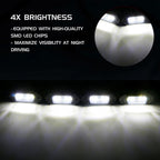Raptor Style Front Grille with White LED Lights for Toyota RAV4 (2019–2022)