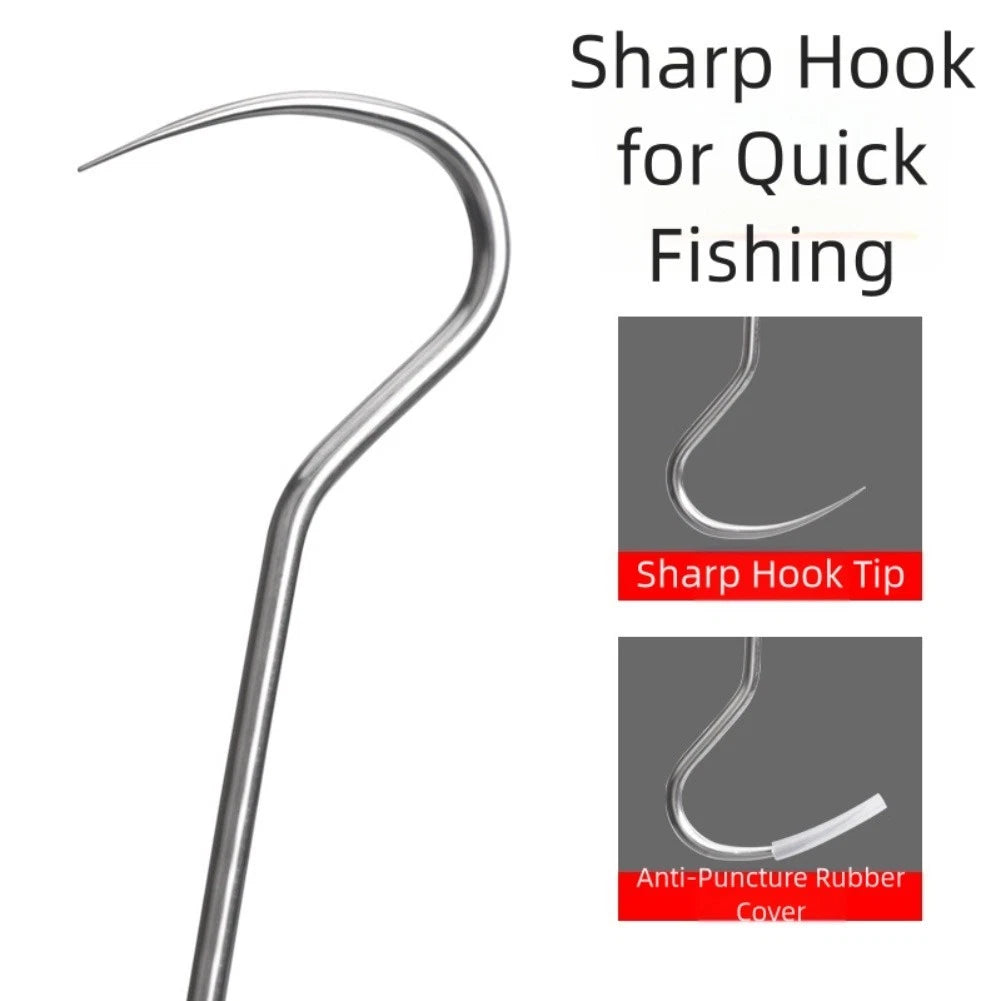 3pcs Magnetic Stainless Steel Ice Fishing Hook Gaff Anchor
