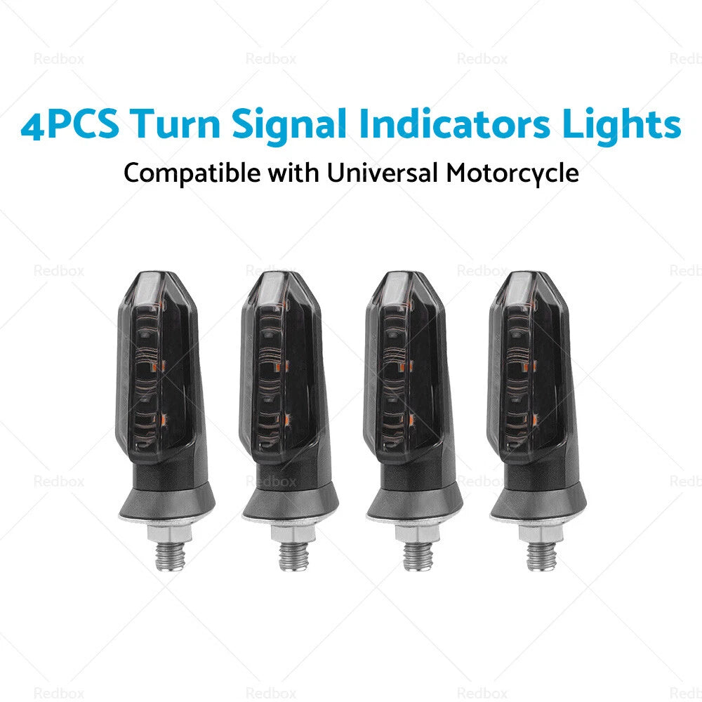 4X LED Turn Signal Light Blinkers for Universal Motorcycle (2002–2019)
