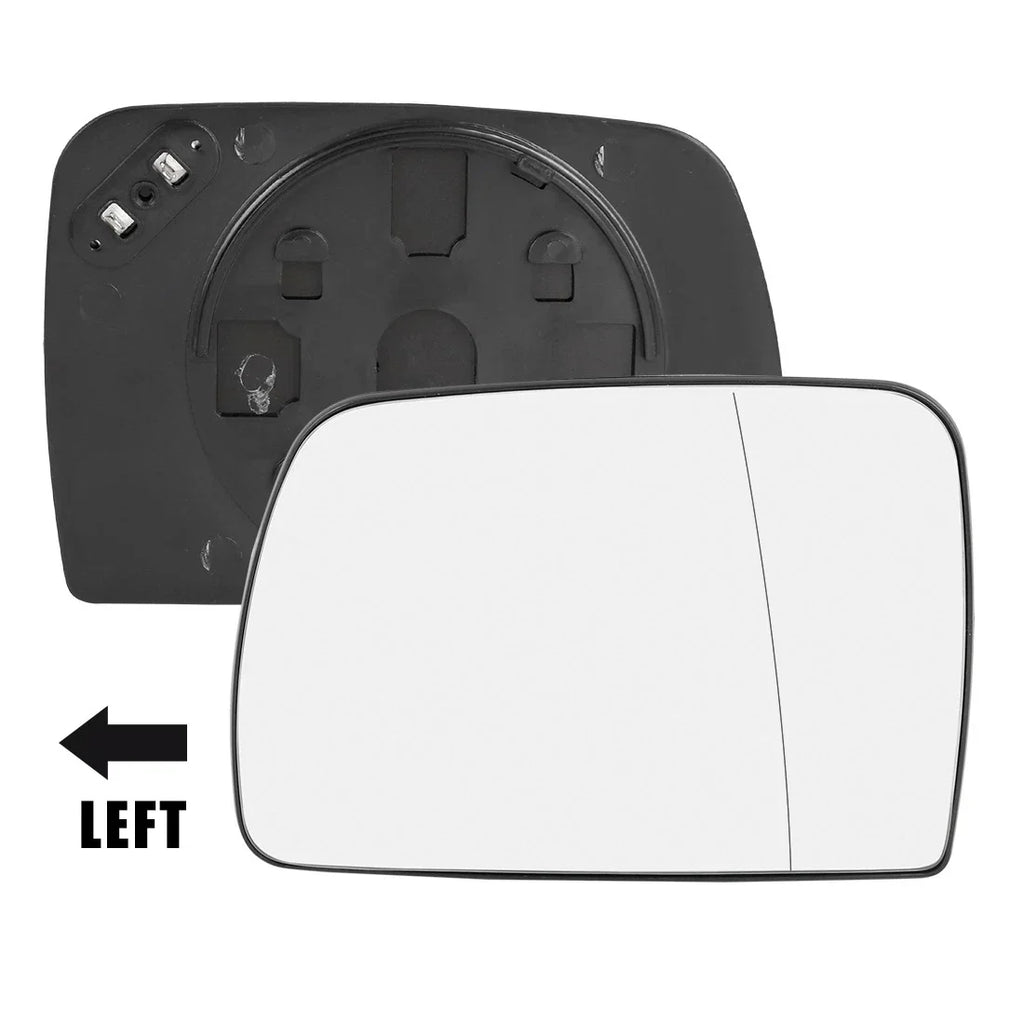 Left Side Rearview Mirror Glass Heated with Backing for BMW X5 (2000-2006)