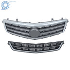 Set of 2 Matte Chrome Front Upper and Lower Grilles for Cadillac ATS (2013-2014)