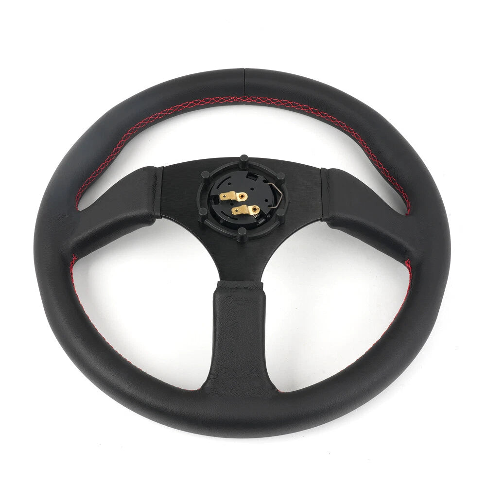 14" Deep Dish Steering Wheel for Universal Vehicles (350mm, 6 Bolt)