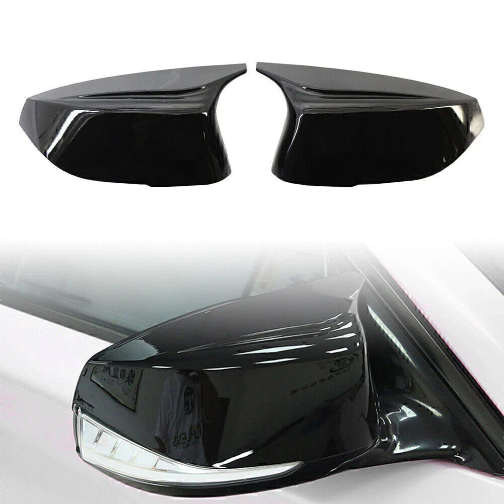 Black Rear View Mirror Cover Trim for Infiniti Q50 Q60 QX30 Q70 (2014+)