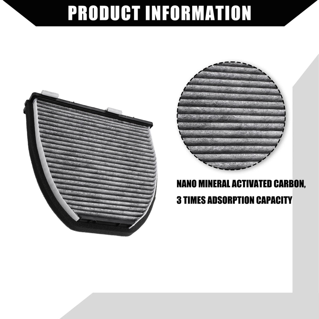 Cabin Air Filter with Activated Carbon for Mercedes-Benz C200 C250 (2015–2020)