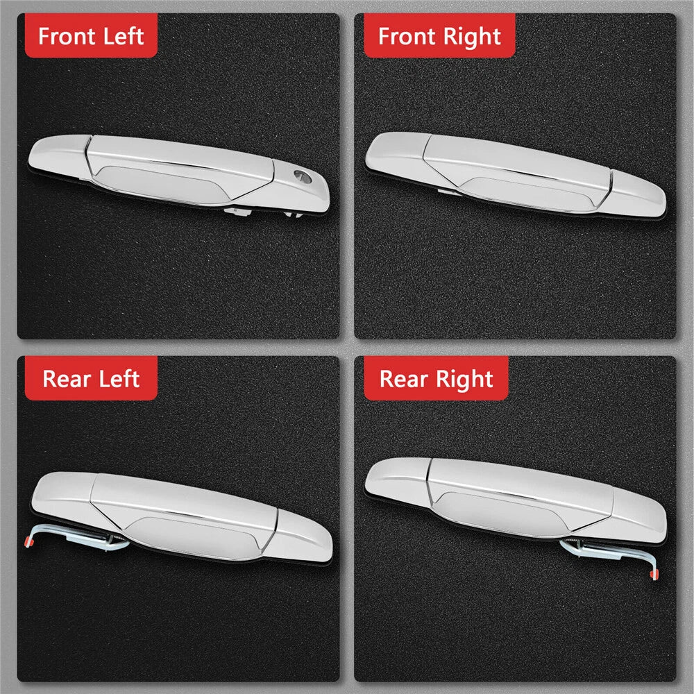 Chrome Car Door Handle Front Left Right Rear for GMC Yukon Sierra Silverado (2007-2014)