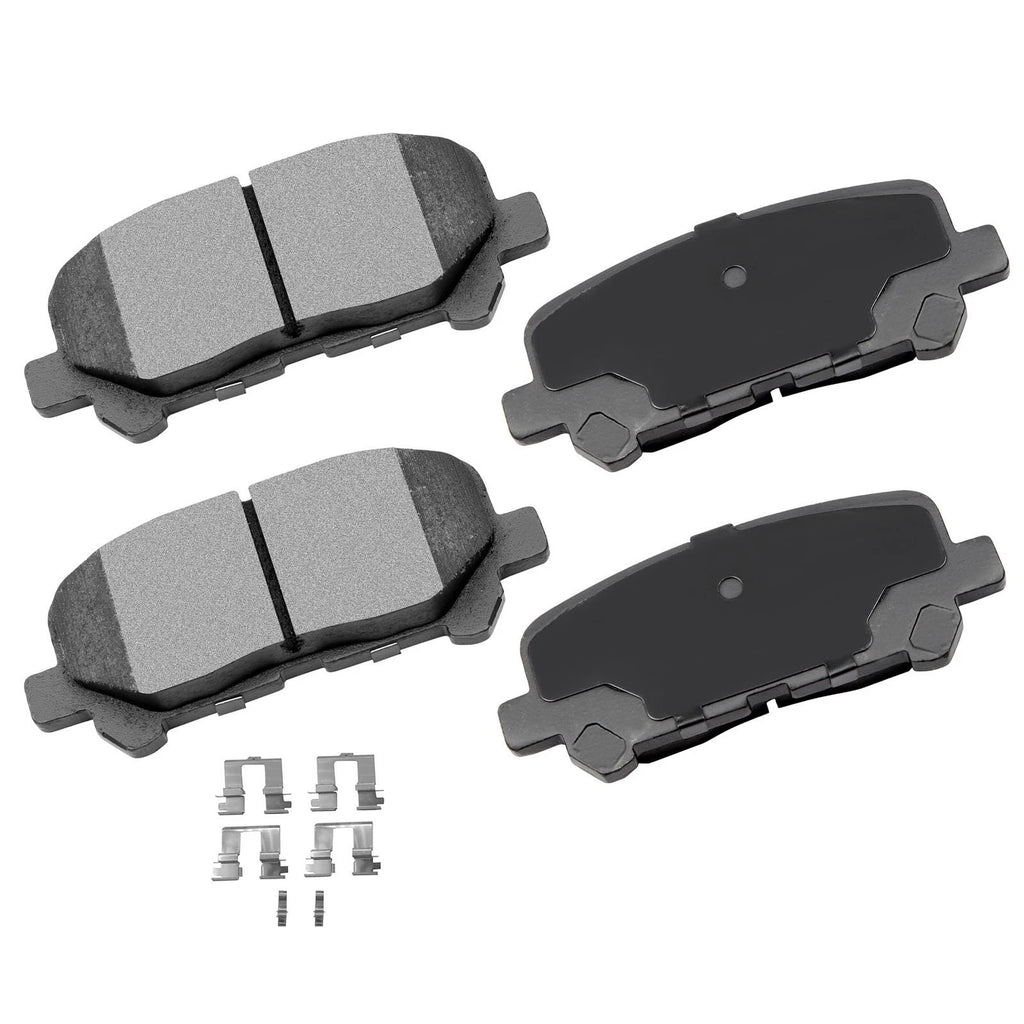 Set of 2 Rear Brake Rotors & Ceramic Brake Pads for Acura MDX (2009–2014)