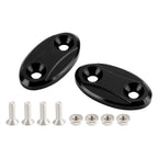 Black mirror delete blanking block off plates for Kawasaki ZX-6R (2003–2004)