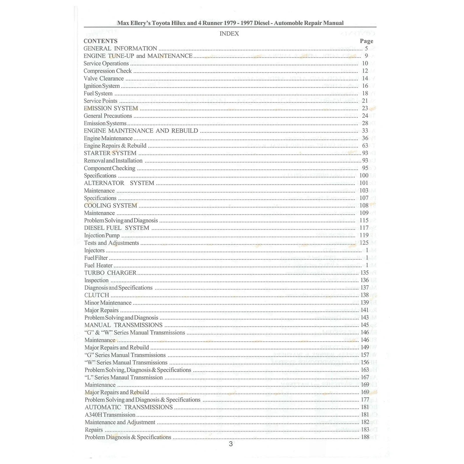 Workshop Manual for Hilux 2L 2LT LN56 LN60 LN61 LN65