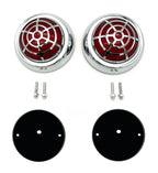 Round Flush Fit LED Tail Lights with Web Style for 1950 Pontiac Spider