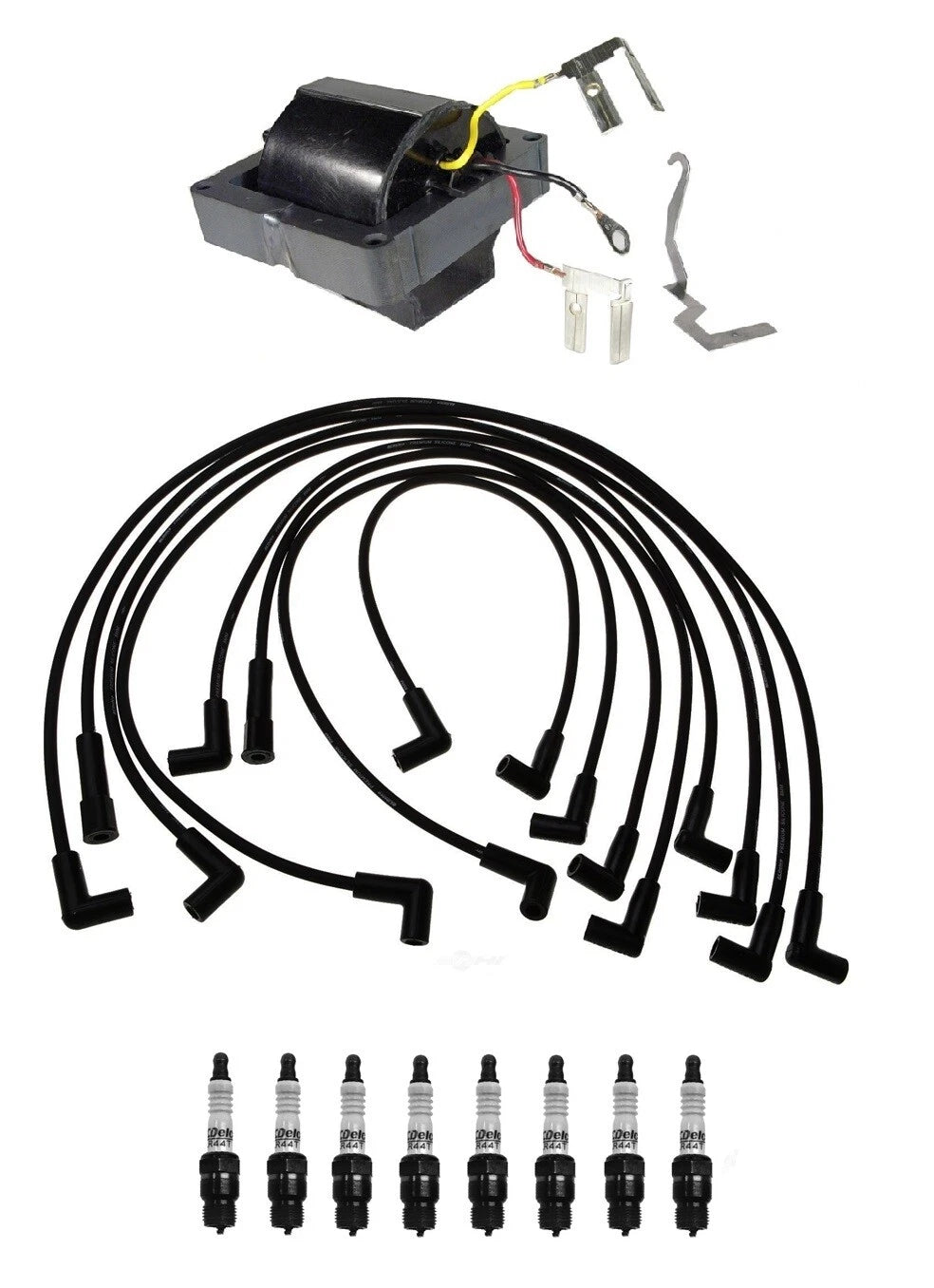Ignition Wires & Spark Plugs Kit for GMC K2500 Suburban C3500 (1990–1999)