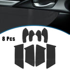 8Pcs Door Panel Armrest Protector Cover Pad for Honda Civic (2016–2020) Black