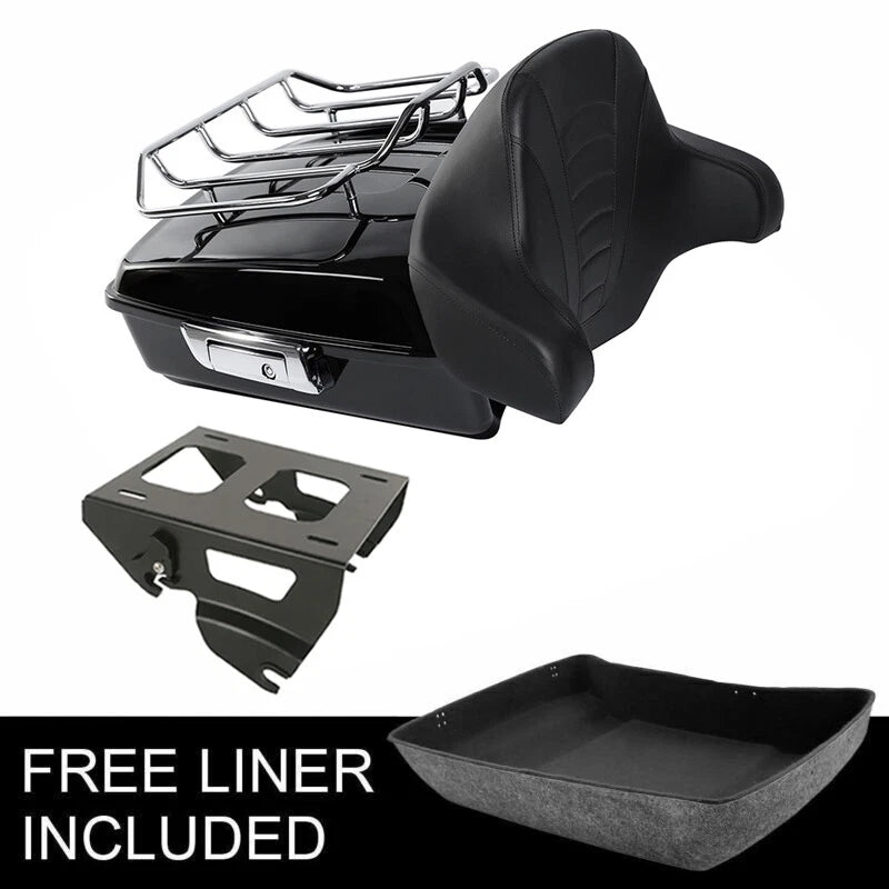 Chopped Trunk Backrest Rack for Harley Road Street Glide (2014–2026)
