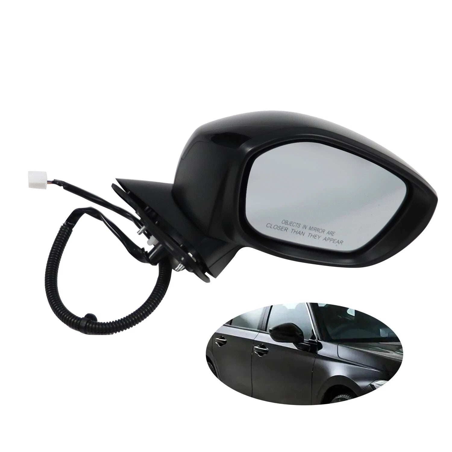 Power Adjust Black Mirror Right Passenger Side for Honda Civic (2022–2023)