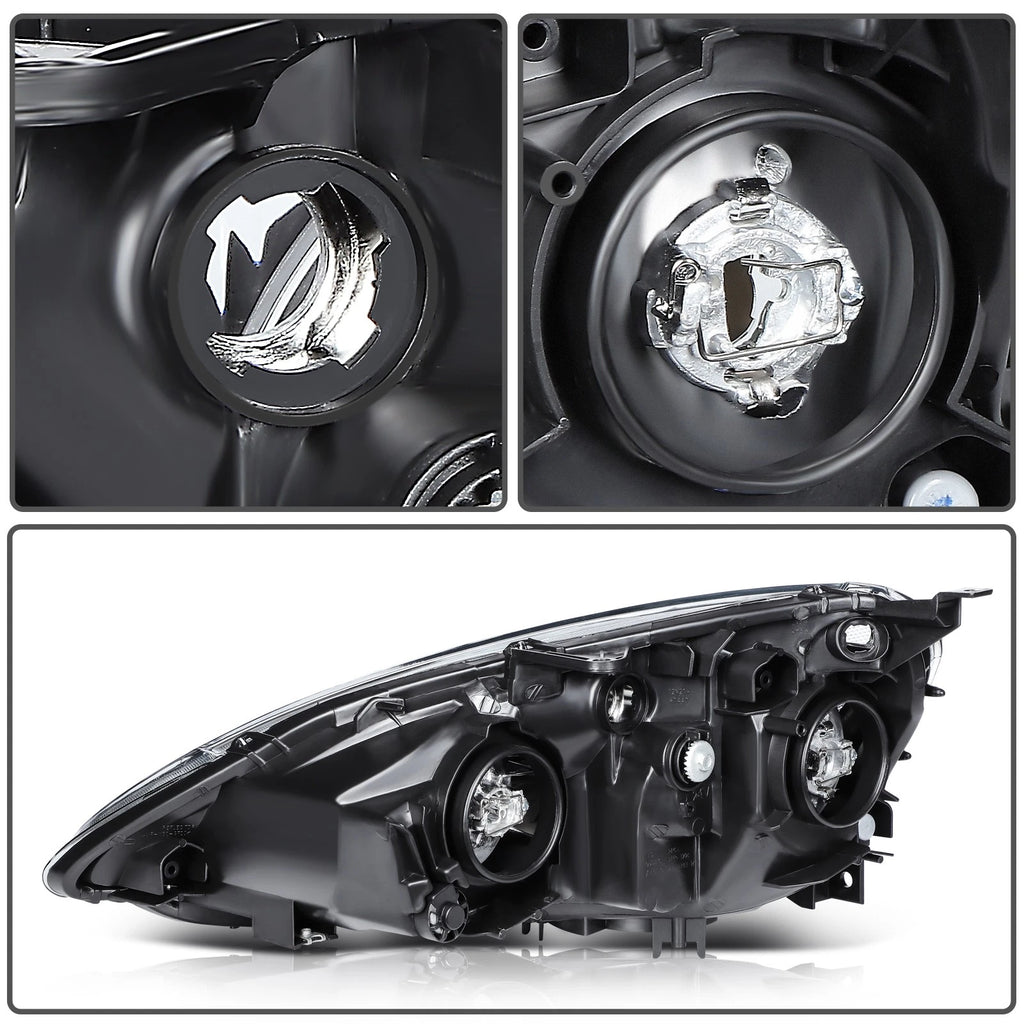 Headlight Assembly for Acura RSX (2002–2004) Black Housing Pair