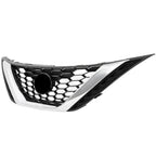 Front Upper Grille Replacement Set for Nissan Sentra (2016–2018) Black Honeycomb
