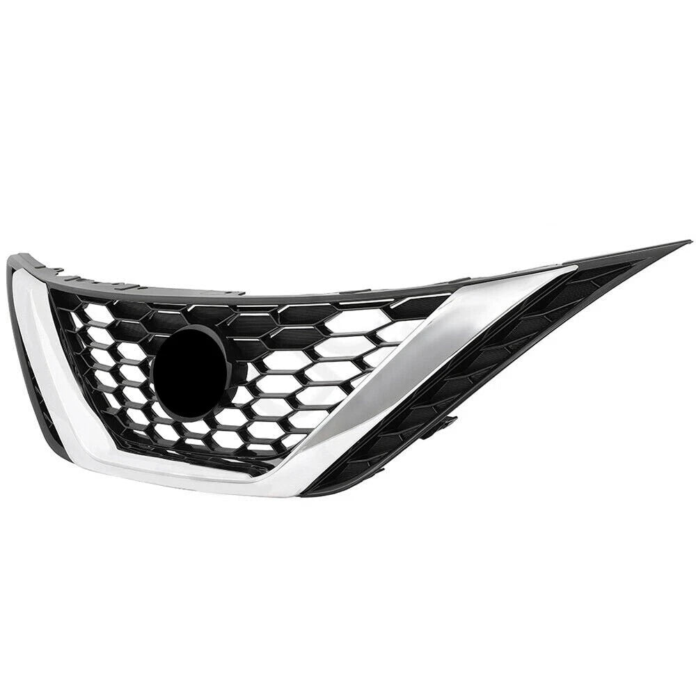 Front Upper Grille Replacement Set for Nissan Sentra (2016–2018) Black Honeycomb