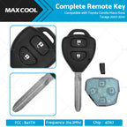 Complete Remote Key for Toyota Corolla Hiace RAV4 Tarago (2007–2010)