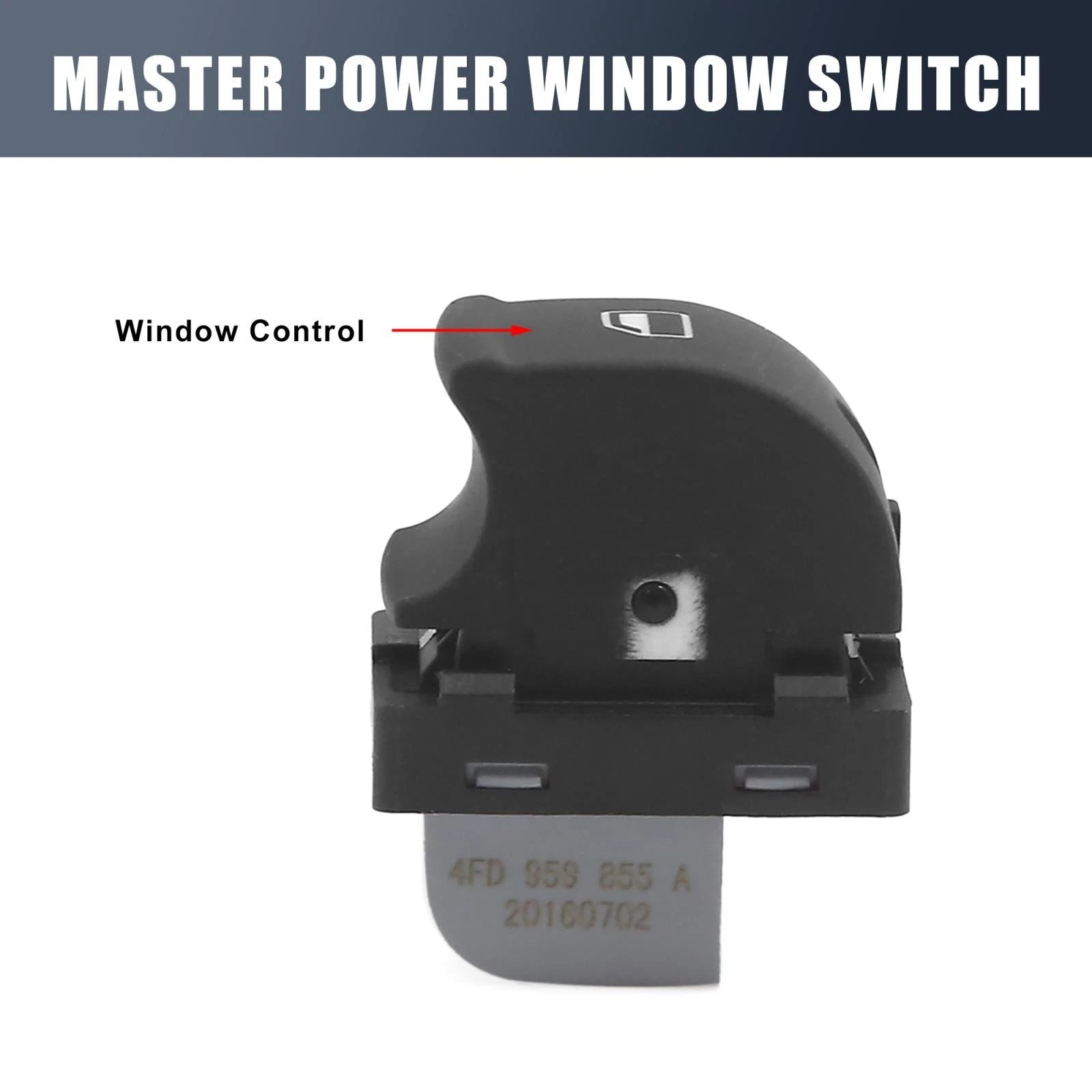 Passenger Side Power Window Switch 4F0 959 855A for Audi A6 S6 RS6 (2005–2011)