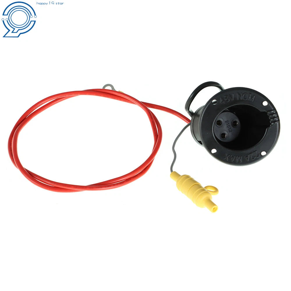 48 Volt DC Charger Receptacle & Fuse Kit for Club Car Golf Cart (N/A) #1018468-01