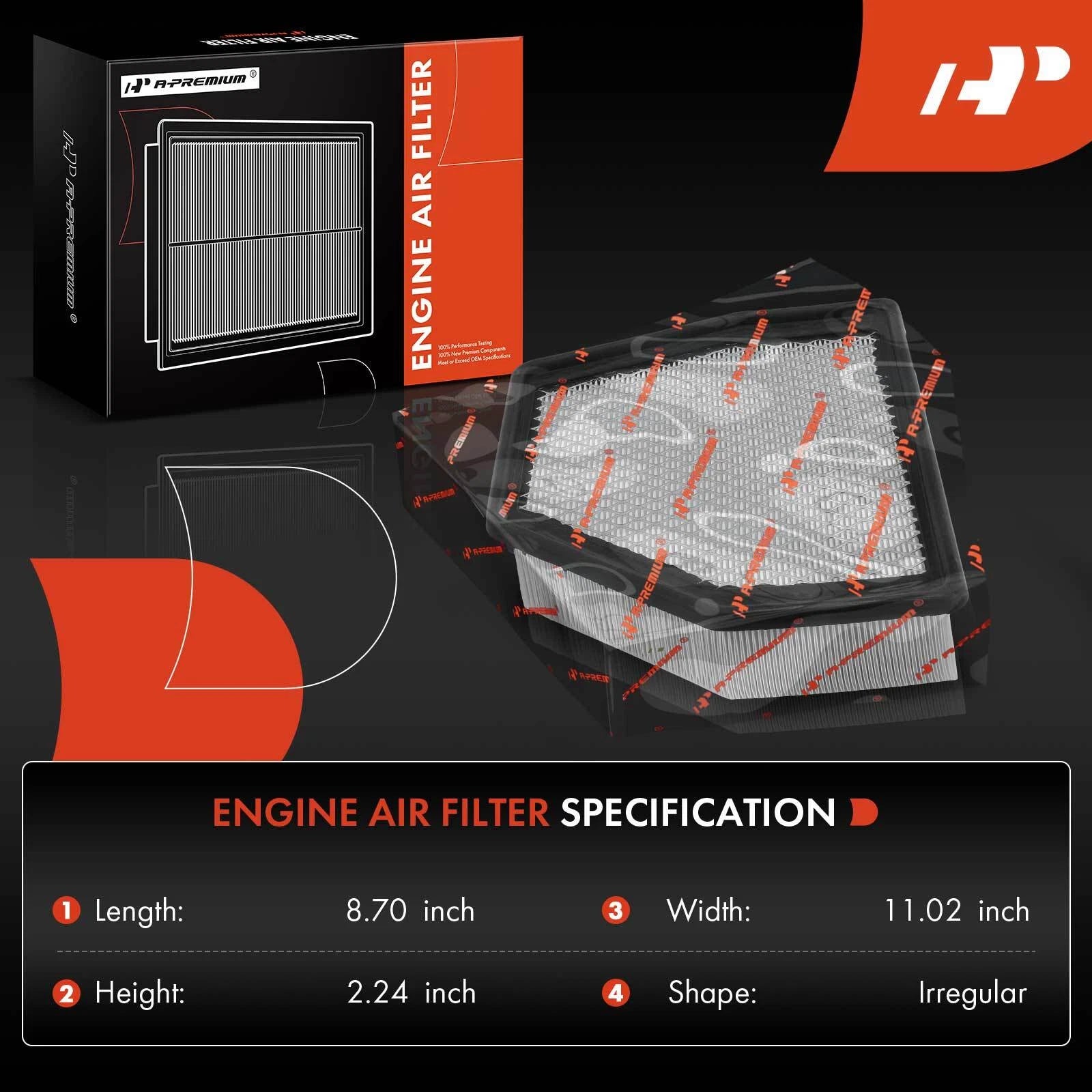 Engine and Activated Carbon Cabin Air Filter for Chevy Captiva Sport (2013–2015)
