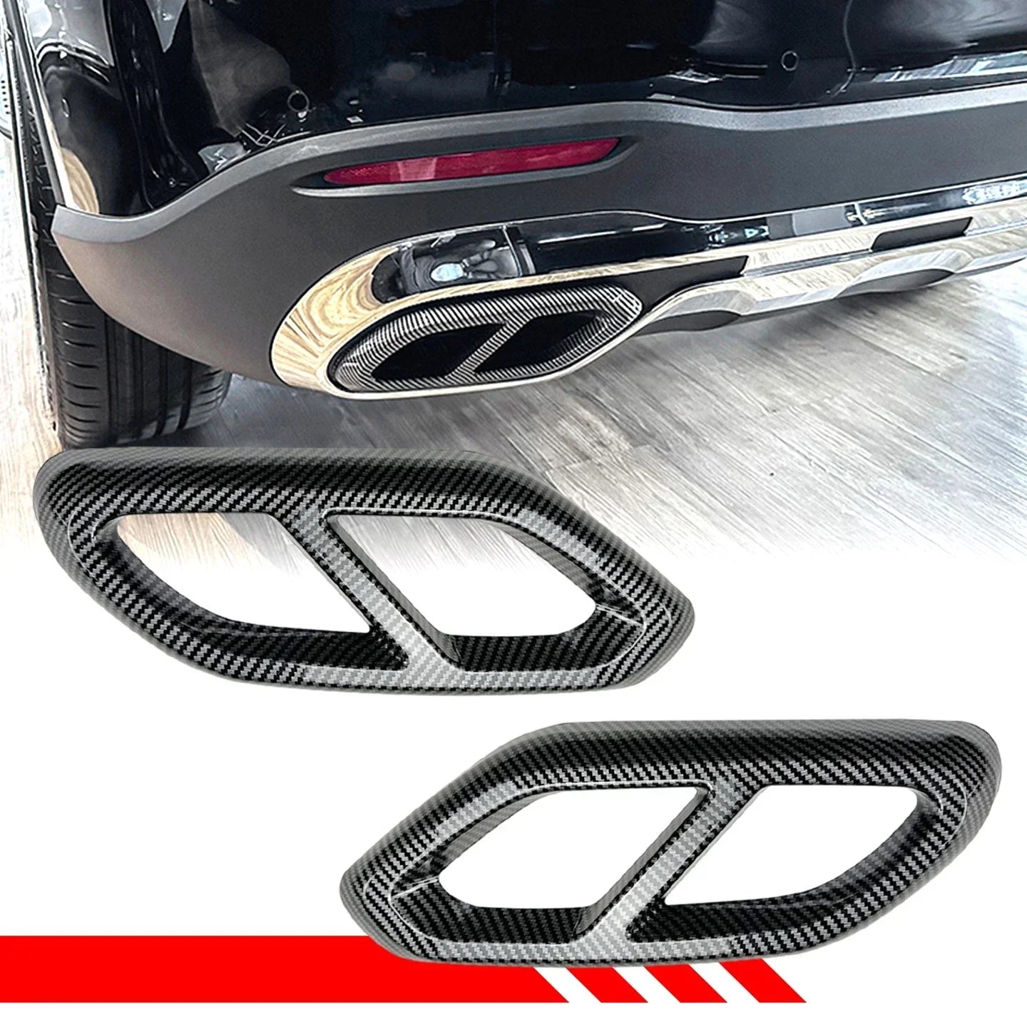 Exhaust Tail Mufflers Cover Trim for Mercedes GLC X254 AMG