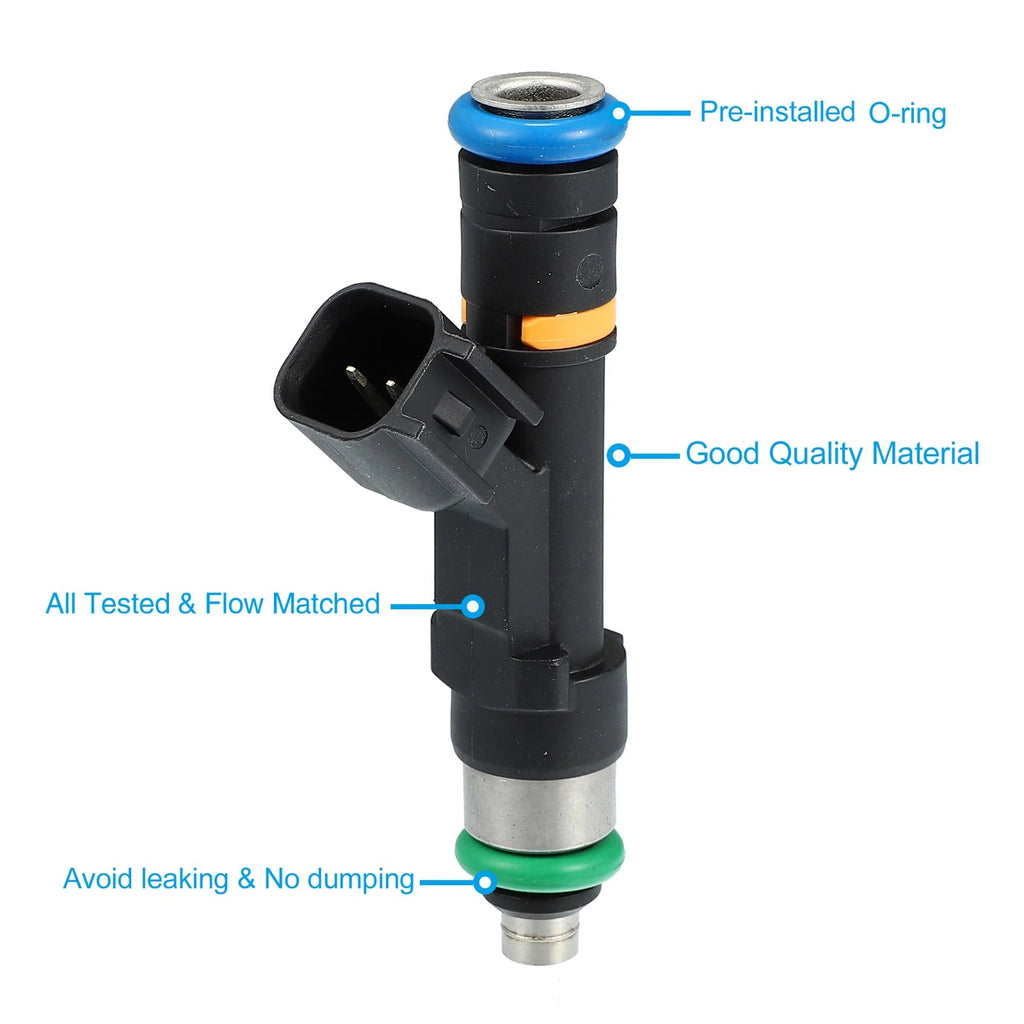 Set of 8 Fuel Injectors 0280158138 for Ford F-150 (2007–2008)