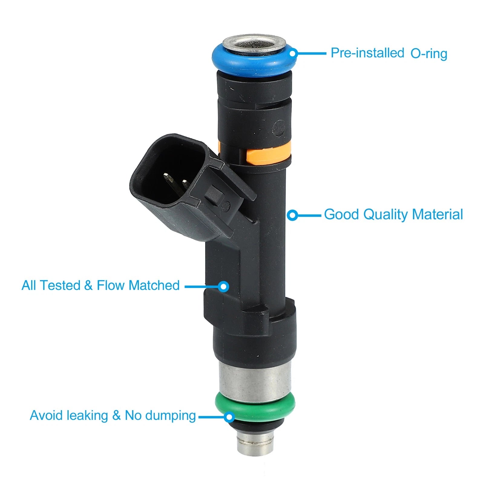 Set of 8 Fuel Injectors 0280158138 for Ford F-150 (2007–2008)