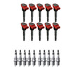 Set of 10 NGK Ignition Coils & Iridium Spark Plugs for Audi R8 5.2 V10 (2009–2015)
